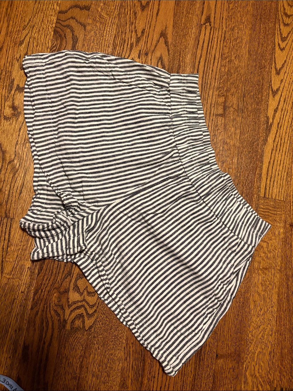 a new day Black & White Striped Stretch High-Waist Women's Shorts Medium